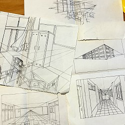 学校 教室 模写 デッサン 漫画 絵画教室