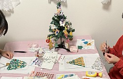 クリスマス制作 絵画造形教室