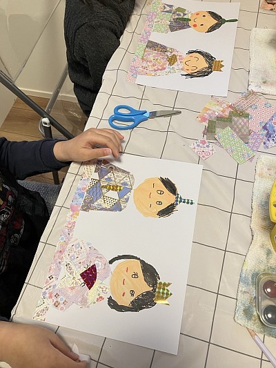 製作 図工 4歳児 水彩画 バレンタイン制作 マグネット 絵画教室 子供 ペイント アート 造形 小学生 モコモコアート