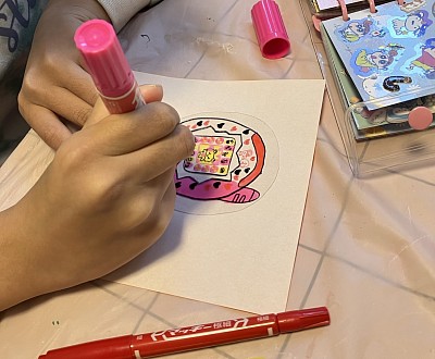 製作 図工 4歳児 水彩画 バレンタイン制作 マグネット 絵画教室 子供 ペイント アート 造形 小学生 モコモコアート